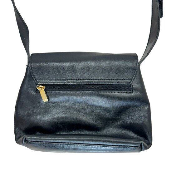 Vintage TOLEDANO black leather shoulder bag - Picture 5 of 9
